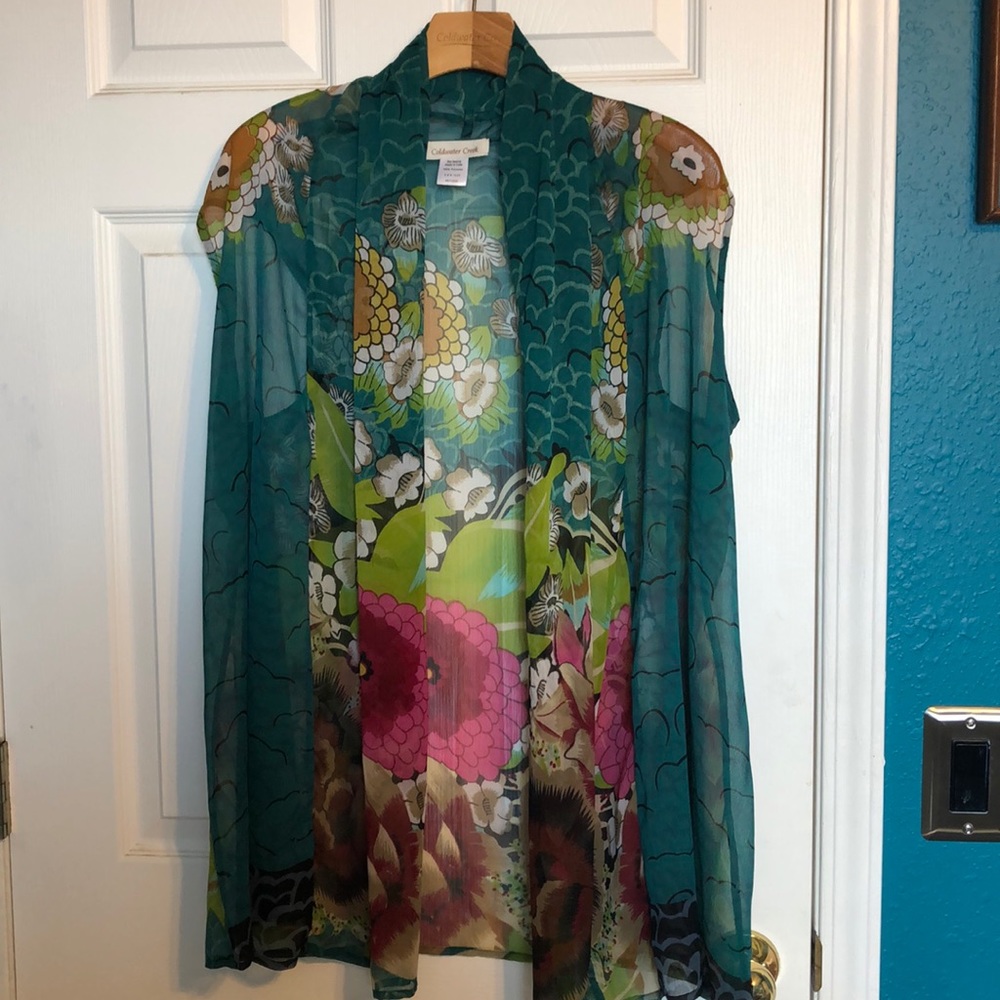 One size Coldwater Creek flowered vest